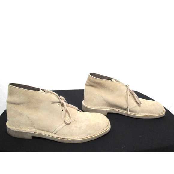 Clarks Beige Suede Chukka Desert Boots Men Sz 8 - Picture 4 of 10